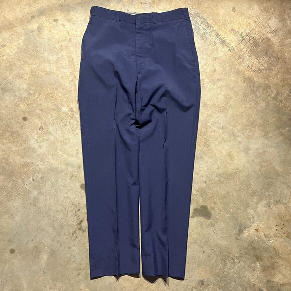 Vintage 50s Air Force Military Navy Poly/Wool Trousers 32x31 - Picture 1 of 4